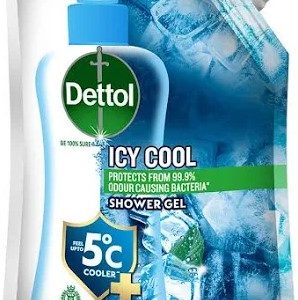 Dettol Icy Cool Body Wash and Shower Gel Refill with Salicylic Acid for Men | Long Lasting Freshness, 450 ml