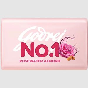 Godrej No.1 Rosewater & Almond Bathing Soap, With Natural Oils, 100 g (Pack of 5)